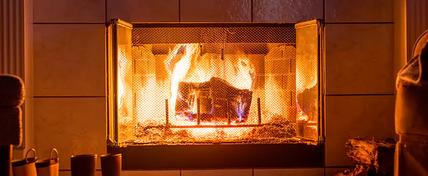 Mendota Hearth Landscape Fireplace Installation in Groveton, Virginia
